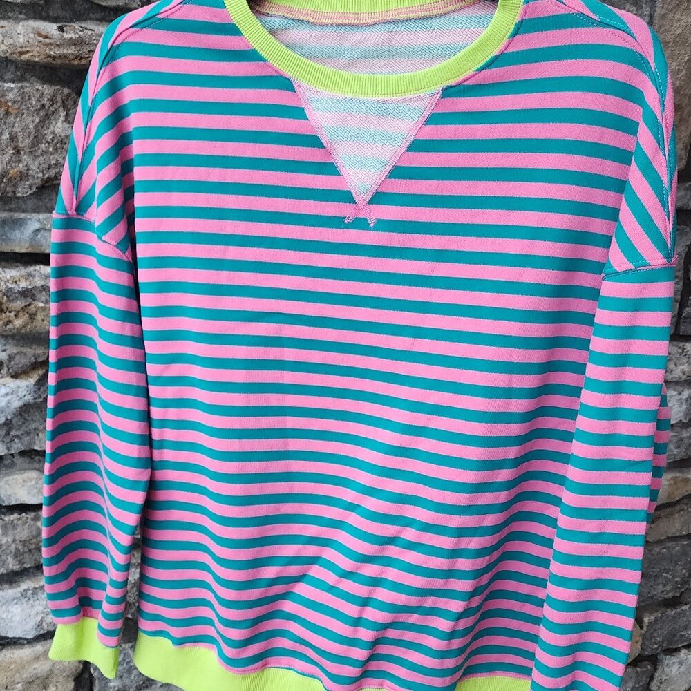 Stripped Pullover Sweatshirt NWT